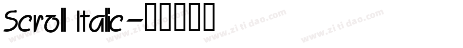 Scroll Italic字体转换